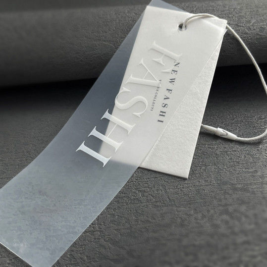 Matte Black Paper Garment Swing Tags Clothing Accessories Label Custom Logo