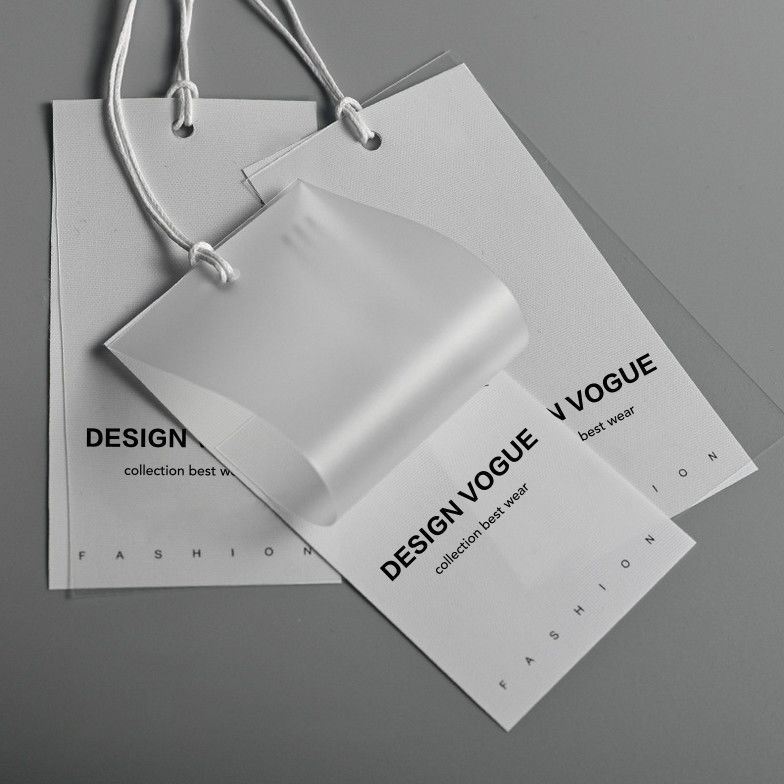 Matte Black Paper Garment Swing Tags Clothing Accessories Label Custom Logo