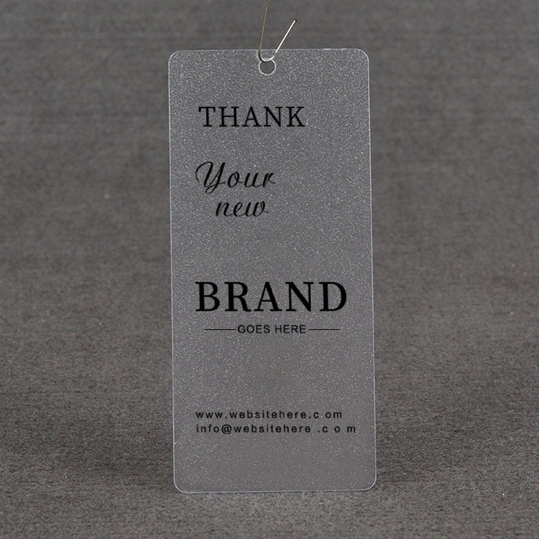 Matte Black Paper Garment Swing Tags Clothing Accessories Label Custom Logo