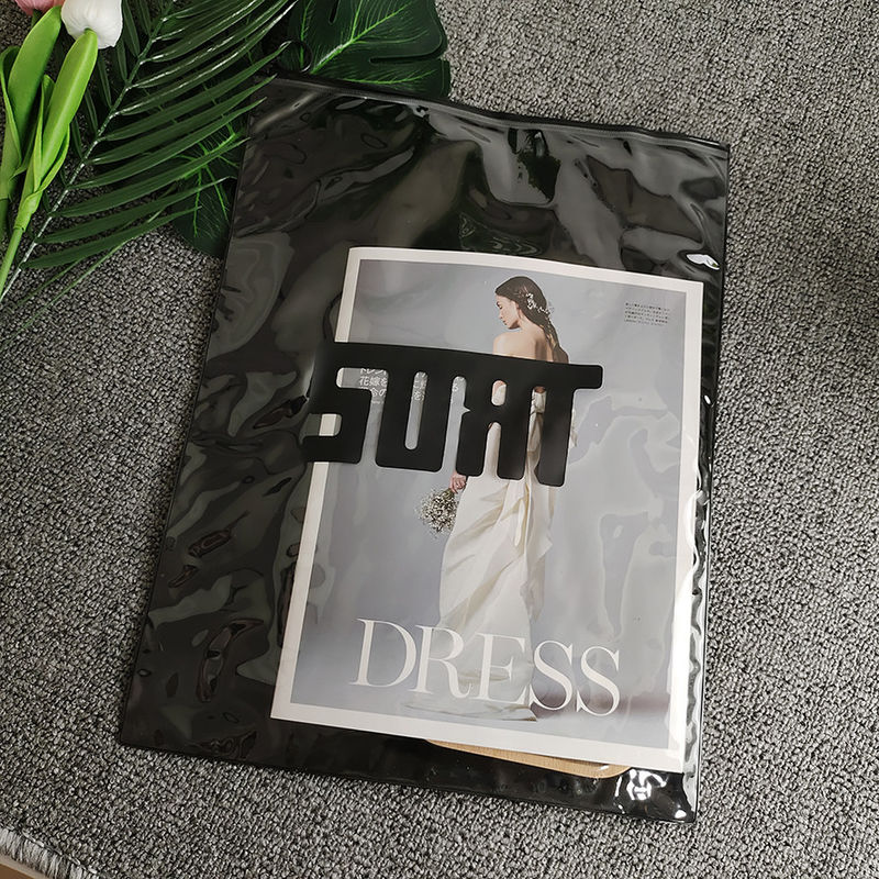 Custom Frosted Texture PVC Plastic Zipper Bag for T-Shirt Shoes Clothing Packaging