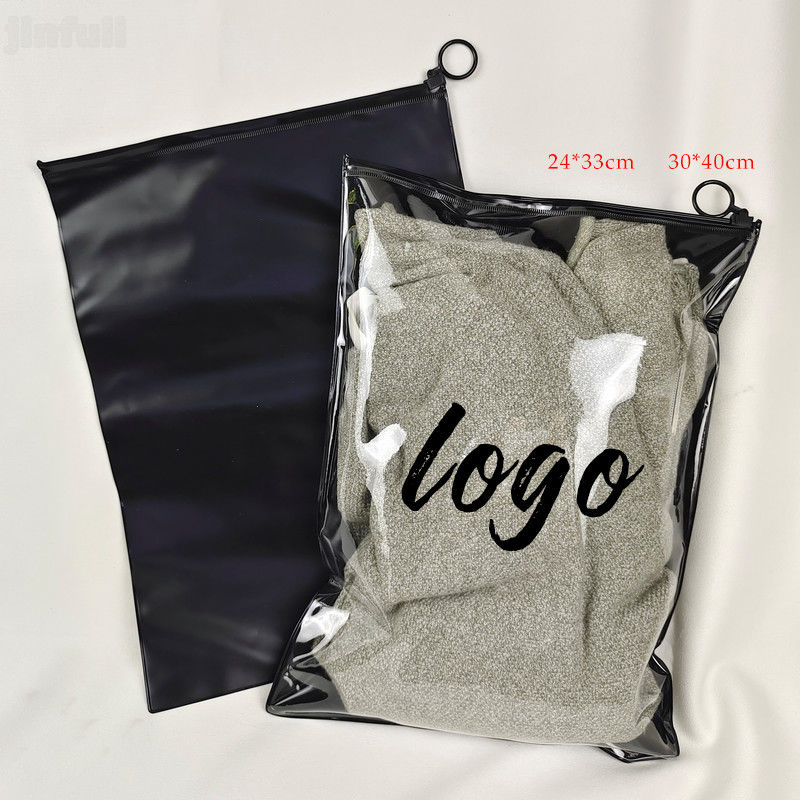 PVC Frosted Clear Plastic Zipper Bag Sealed for Clothing Shoes Quilt Storage
