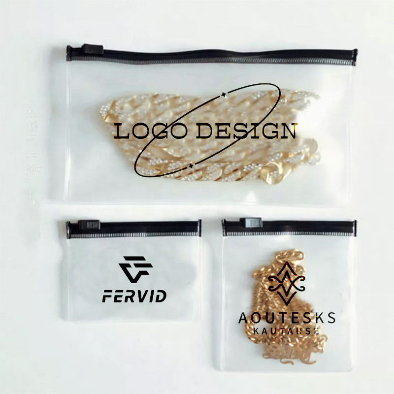 Reutilização Eco Amigável Jóias Bolsa de fecho PVC Mistura de gelo Cor Translúcida
