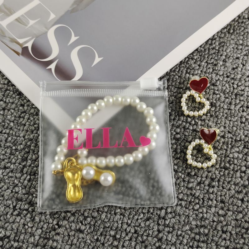 Eco Friendly Packaging Storage Pvc Jewelry Zipper Bags Waterproof For Storage