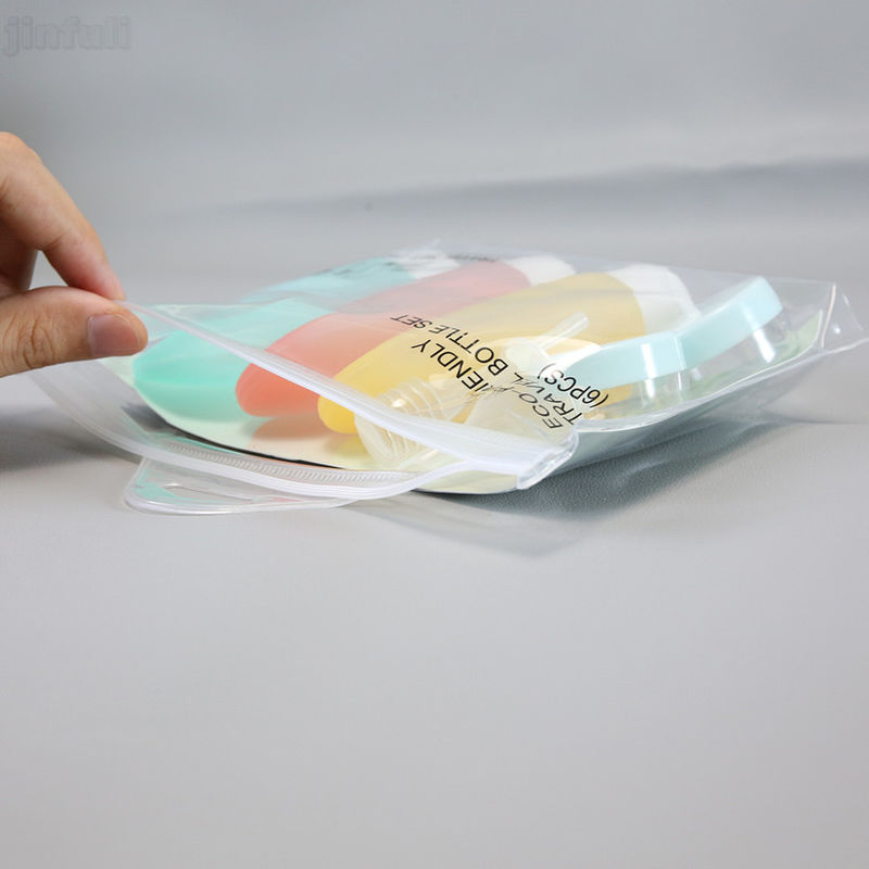 PVC EVA Zipper Travel Clear Makeup Bag Small Frosted for Cosmetic Towel Packaging